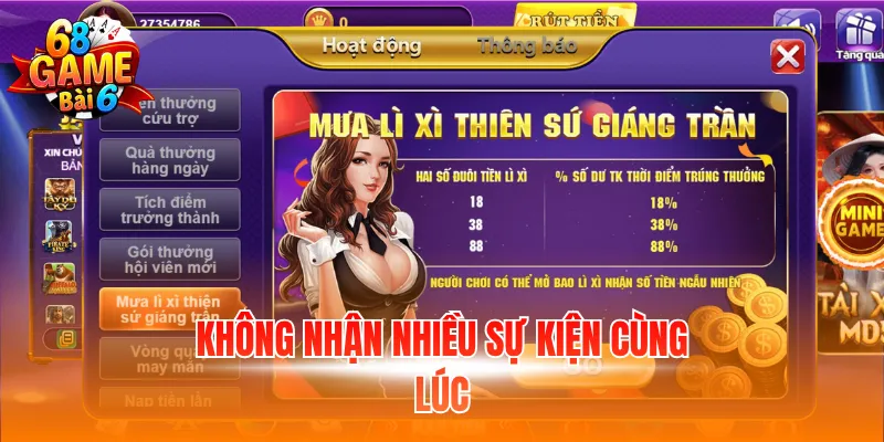 Không nhận nhiều sự kiện cùng lúc