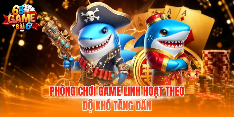 Phòng chơi game linh hoạt theo độ khó tăng dần