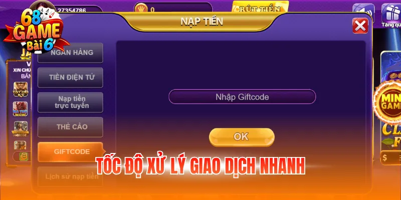 Tốc độ xử lý giao dịch nhanh